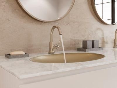 Bathroom idea with the Tenet Single Control 4" Centerset Bathroom Faucet in Polished Nickel, Pfister