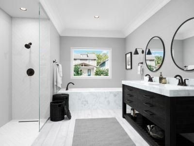 Bathroom idea with the McAllen 2-Handle 4" Centerset Bathroom Faucet in Tuscan Bronze, Pfister
