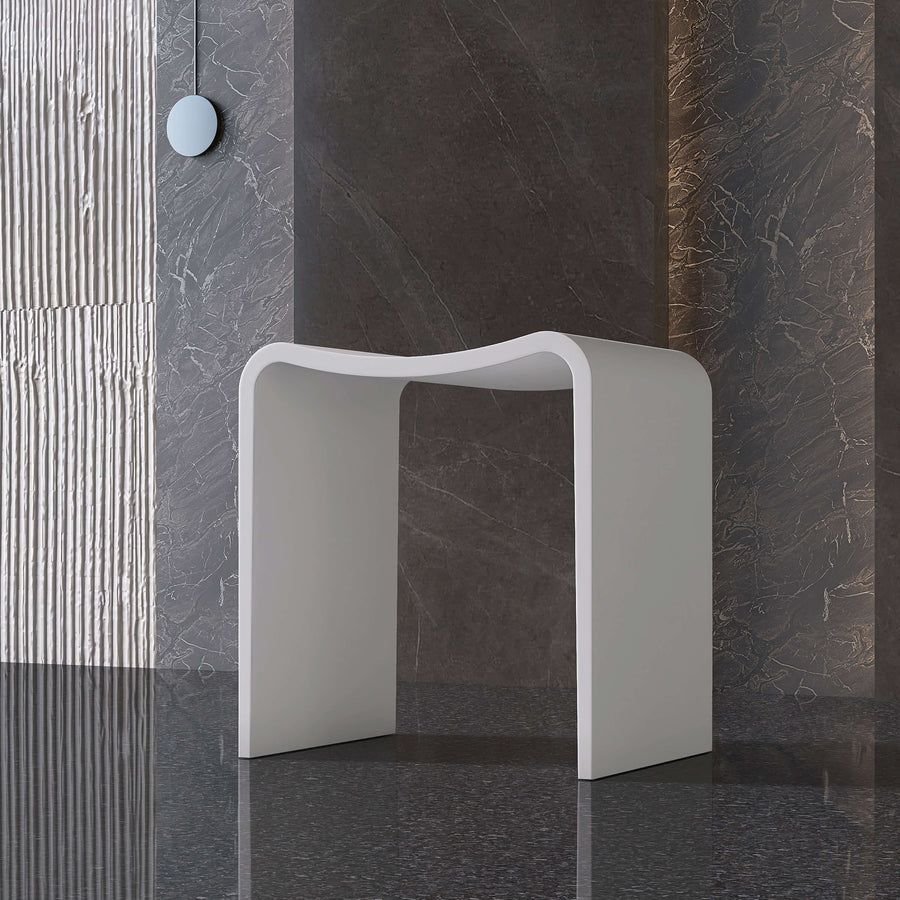 Bathroom idea with the New England Home Goods 16"Solid Surface Shower Stool, New England Home Goods