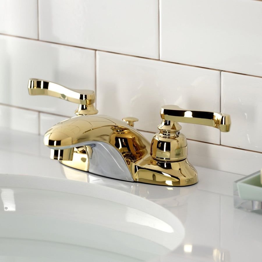 Bathroom idea with the Magellan KB622FL Two-Handle 3-Hole Deck Mount 4" Centerset Bathroom Fa, Kingston Brass