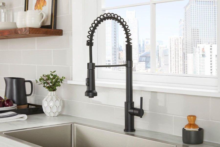 Kitchen idea with the Parma® Single Handle Pre-Rinse Pull-Down Kitchen Faucet, Gerber