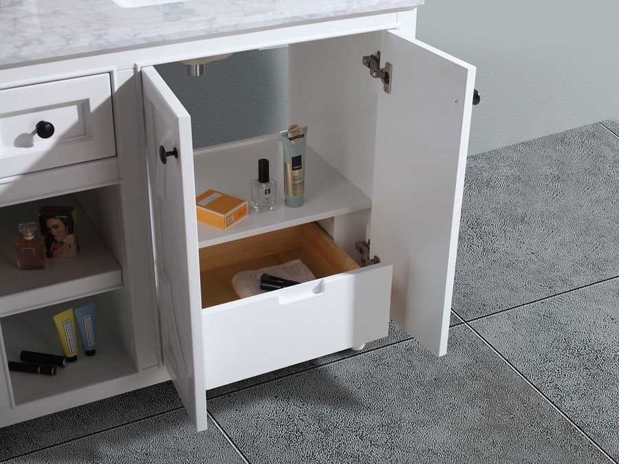 Bathroom idea with the Odyssey 60" White Double Sink Bathroom Vanity Cabinet Laviva 313613-60, Laviva