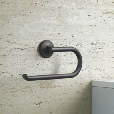 Bathroom idea with the Tenet Towel Ring in Matte Black, Pfister