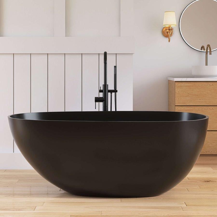 Bathroom idea with the New England Home Goods Kilimanjaro 59" Freestanding Tub in Black, New England Home Goods