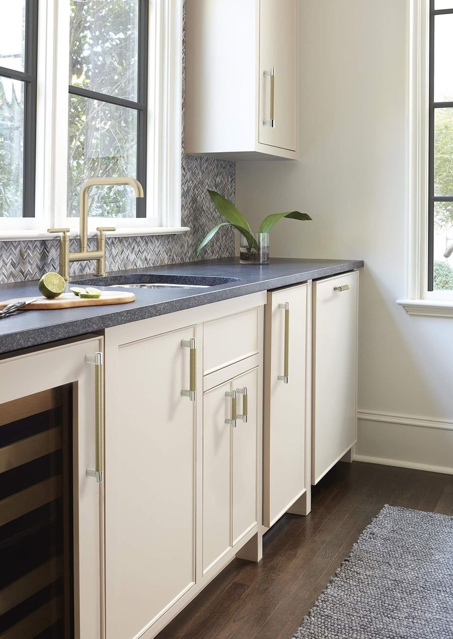 Kitchen idea with the Amerock Cabinet Knob Polished Nickel/Golden Champagne 2-5/8 inch (67 m, Amerock