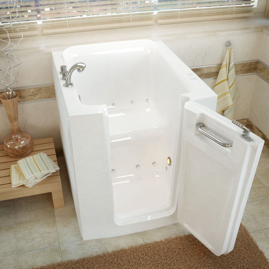 Bathroom idea with the MediTub Walk-In 32 x 38 Right Door White Air Jetted Walk-In Bathtub, Meditub