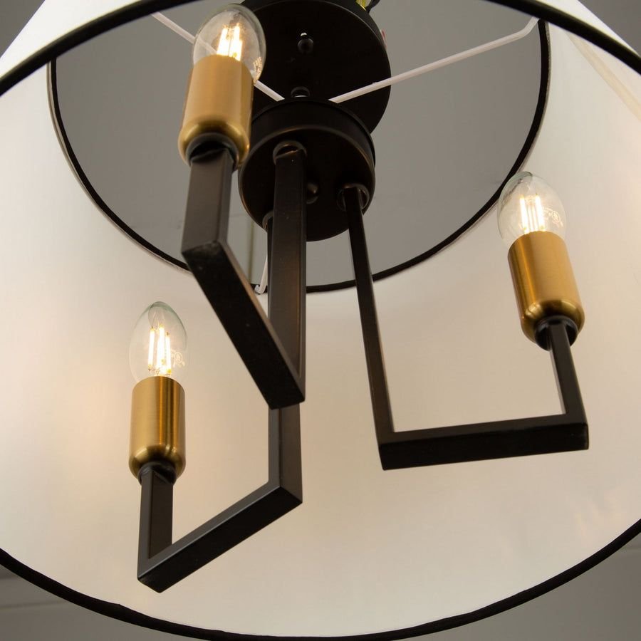 Living room idea with the Coco Semi-Flush Mount Light, Artcraft