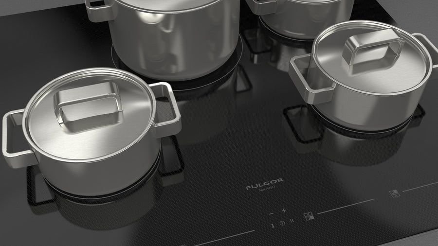 Kitchen idea with the 24" 700 Series Touch Radiant Cooktop, 4 Zone, Black, Fulgor Milano