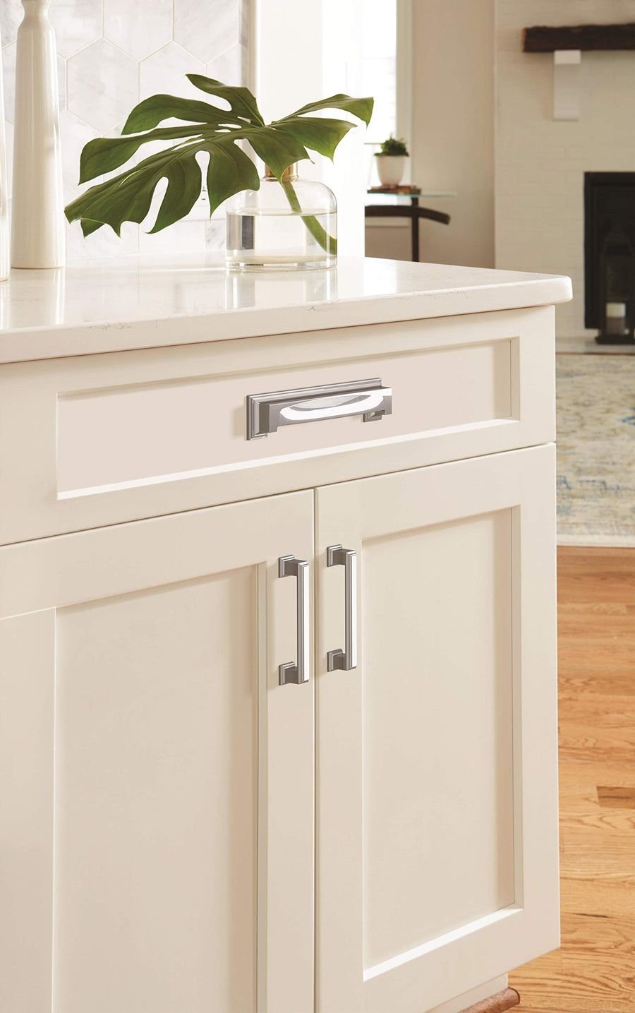 Kitchen idea with the Amerock Cabinet Pull Polished Chrome 3-3/4 inch (96 mm) Center-to-Cent, Amerock