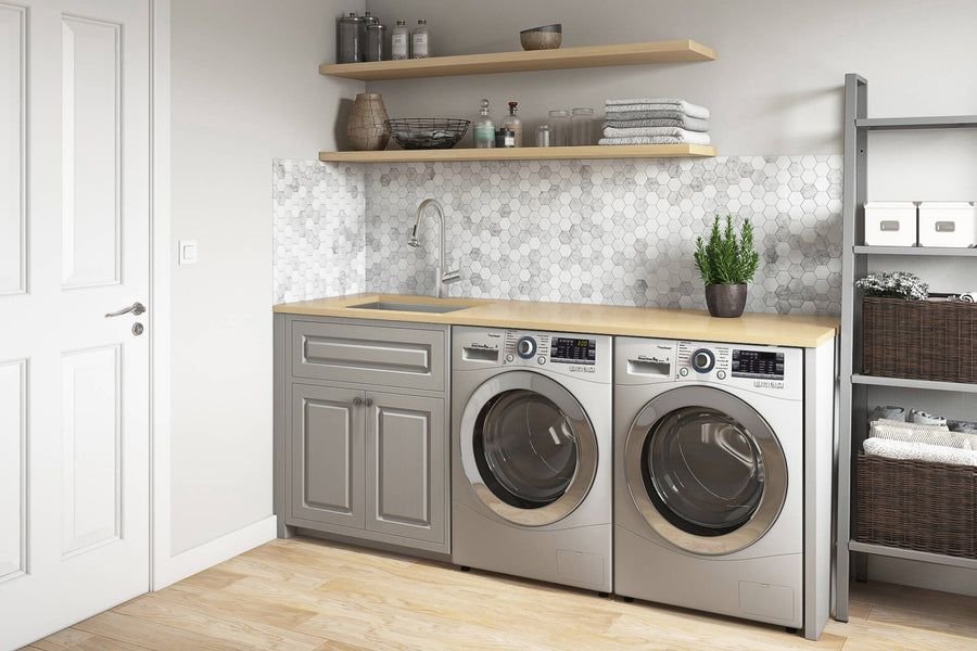 Laundry idea with the Ruvati 23" x 18" x 12" Deep Laundry Utility Sink Undermount 16 Gauge S, Ruvati