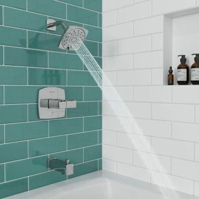 Bathroom idea with the Deckard 1-Handle Tub & Shower Trim in Polished Chrome, Pfister