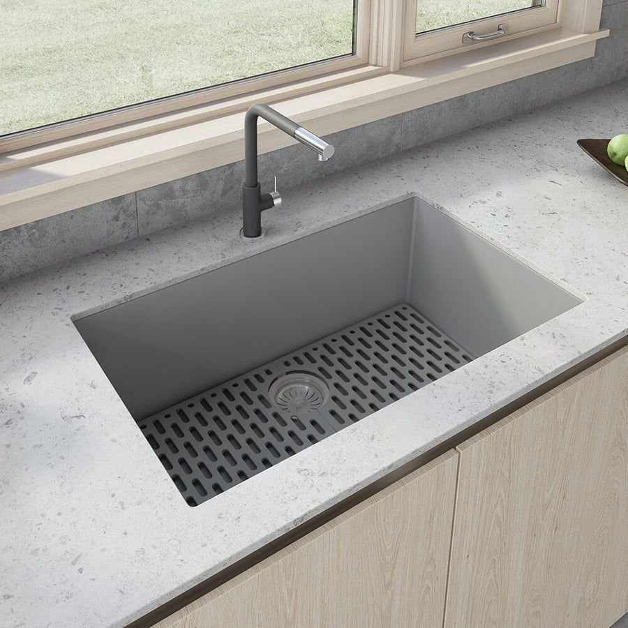 Kitchen idea with the Ruvati 30 x 18 inch Granite Composite Undermount Single Bowl Kitchen S, Ruvati