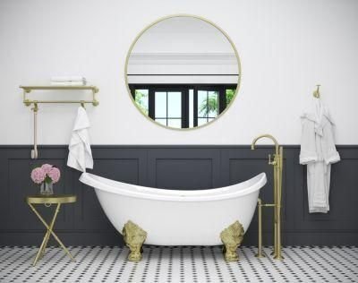Bathroom idea with the Tisbury Traditional Free-standing Tub Filler with Hand Shower in Brush, Pfister