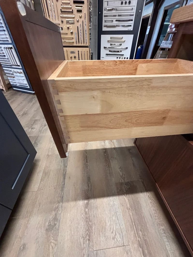 Kitchen idea with the Modern 60" Walnut Kitchen Island with Butcher Block Top, Showroom