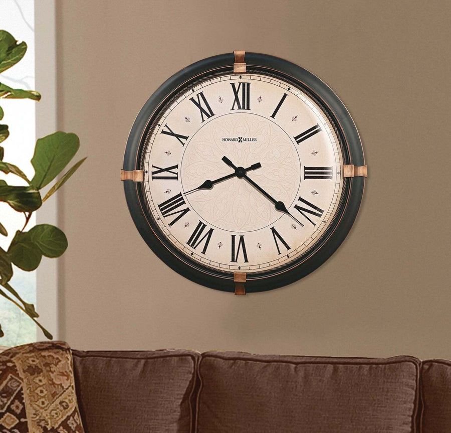 Living room idea with the Howard Miller Atwater Wall Clock 625-498, Howard Miller