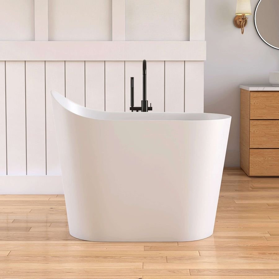 Bathroom idea with the New England Home Goods 43" Japanese Soaking Tub, Compact Deep Soaking, New England Home Goods