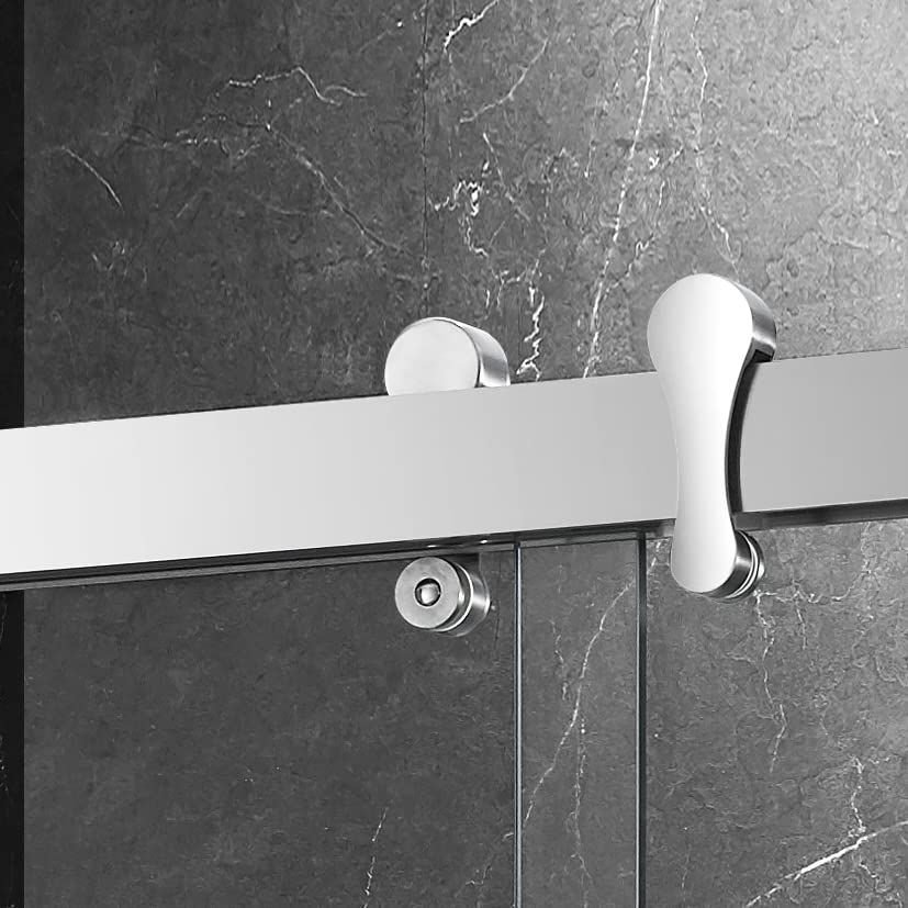 Bathroom idea with the Essence 54'' * 76'' Framed Shower Door (Brushed Nickel), MoSweet
