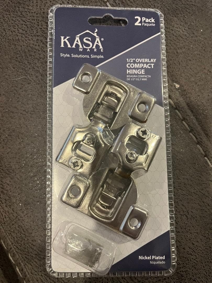 Kitchen idea with the KasaWare KFHCN012-A-2 1/2" Overlay Compact Hinge, 2-pack, KasaWare