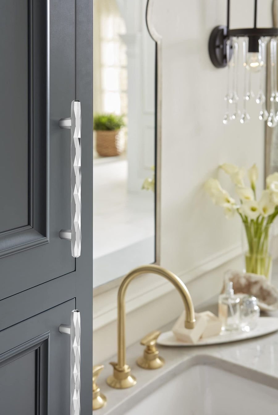 Kitchen idea with the Amerock Cabinet Pull Polished Chrome 6-5/16 inch (160 mm) Center to Ce, Amerock