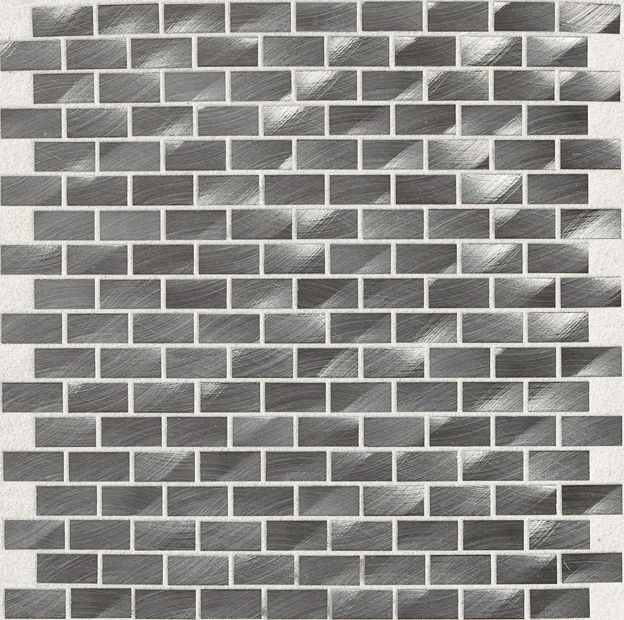 Tile idea with the Daltile Structure Gunmetal Brick Joint 1/2x1 Satin Mosaic Tile, Daltile