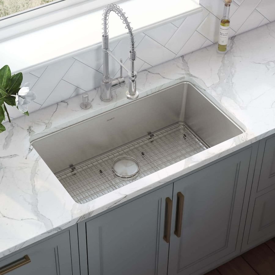 Kitchen idea with the Ruvati 27-inch Undermount Kitchen Sink 16 Gauge Stainless Steel Single, Ruvati