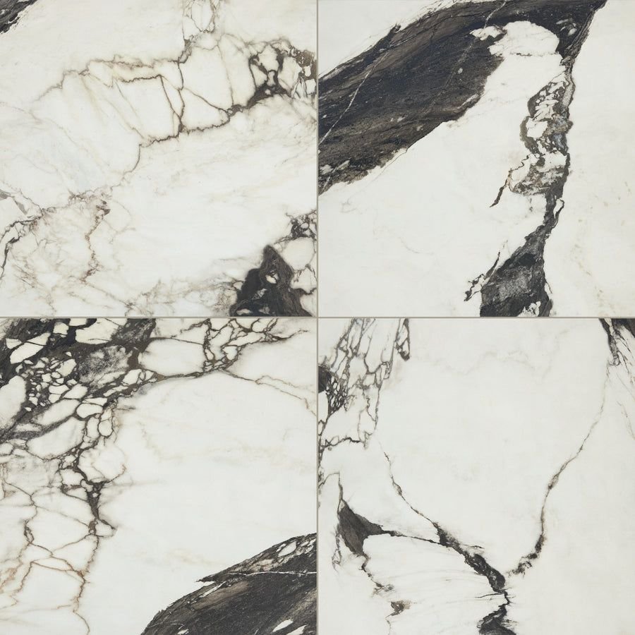 Living room idea with the Marazzi Editorial Bardot Noir Square 24x24 Matte Floor Tile, Marazzi