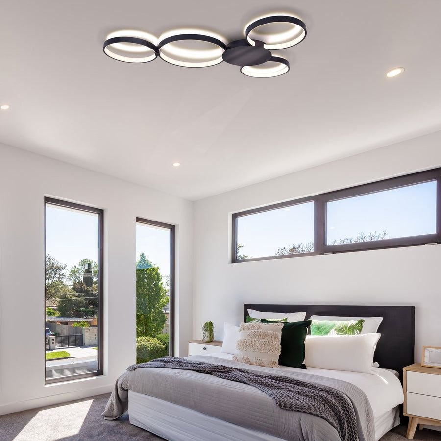 Living room idea with the VONN Capella VMCF41500BL 43" Integrated LED ETL Certified Ceiling Ligh, VONN