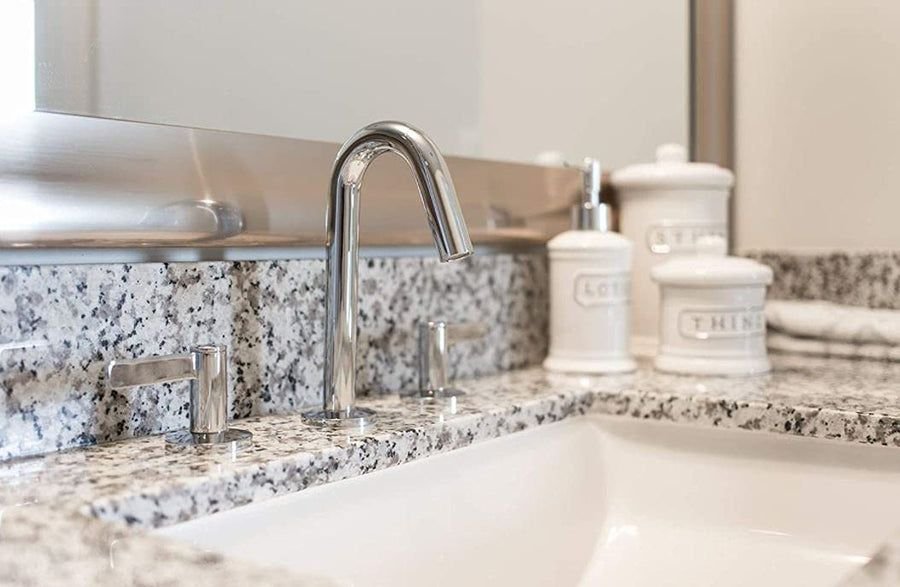 Bathroom idea with the Amalfi™ Two Handle Widespread Bathroom Faucet with Metal Touch-Down Dr, Gerber