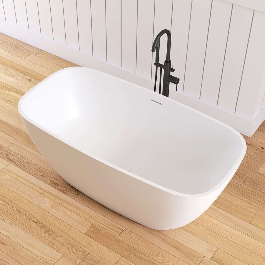 Bathroom idea with the New England Home Goods Chelsea 59" Freestanding Tub Solid Surface Free, New England Home Goods
