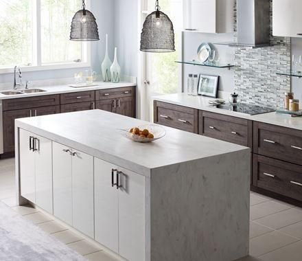 Kitchen idea with the Amerock Cabinet Knob Satin Nickel/Oil-Rubbed Bronze 2-5/8 inch (67 mm), Amerock