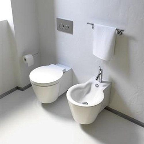 Bathroom idea with the Duravit 02100900921 white Toilet wall mounted Starck 1 washdown model, Duravit