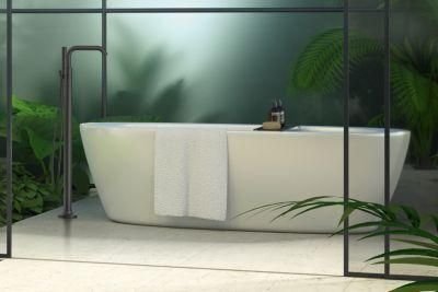 Bathroom idea with the Tenet Tub Filler with Handshower in Matte Black, Pfister