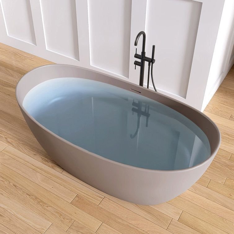 Bathroom idea with the New England Home Goods Lhotse 65" Freestanding Tub in Milk Coffee, New England Home Goods