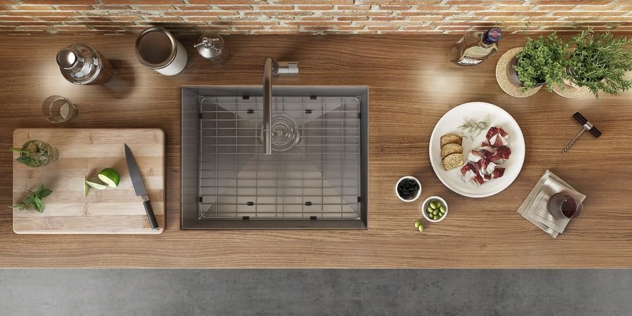 Kitchen idea with the Ruvati 26-inch Undermount Stainless Steel Kitchen Sink 16 Gauge Rounde, Ruvati