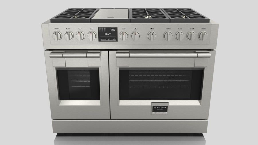 Kitchen idea with the 48" Dual Fuel Pro Range, Fulgor Milano