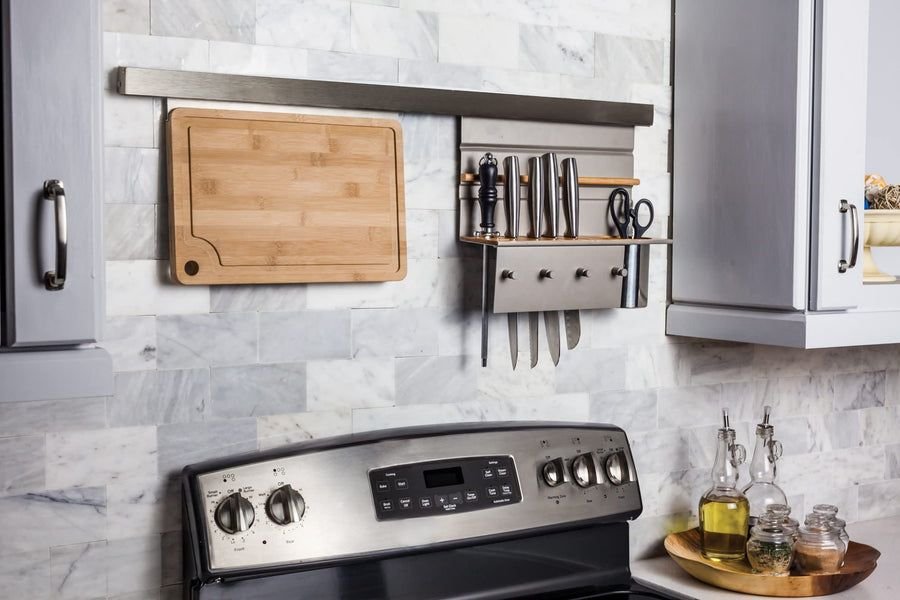 Kitchen idea with the Hardware Resources SRSS960-BAM Hanging Cutting Board for Smart Rail St, Hardware Resources