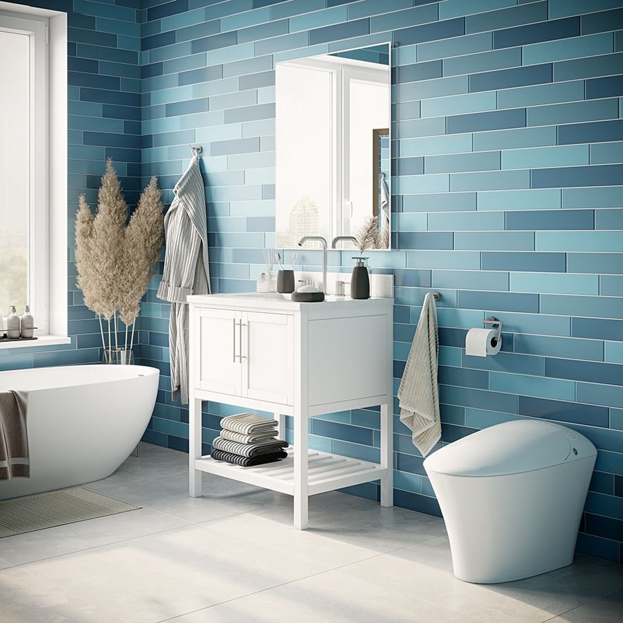 Bathroom idea with the ICERA iWash CS-22 Integrated Bidet Toilet (includes seat, bowl and rem, ICERA