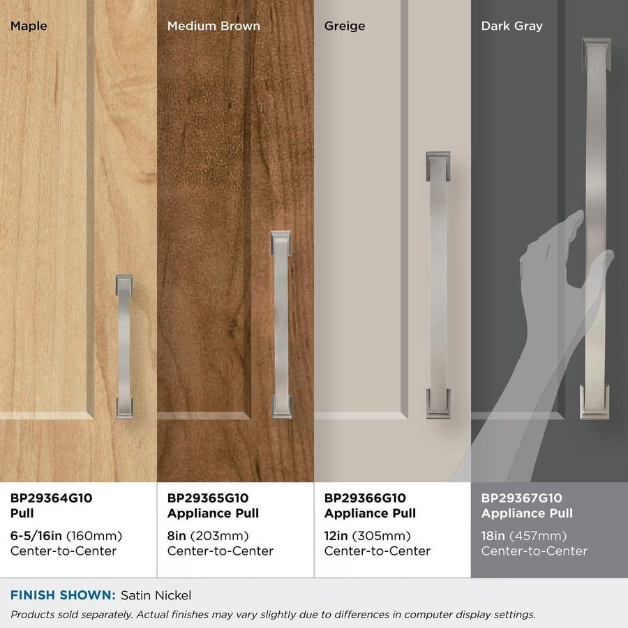 Kitchen idea with the Amerock Appliance Pull Satin Nickel 18 inch (457 mm) Center to Center, Amerock