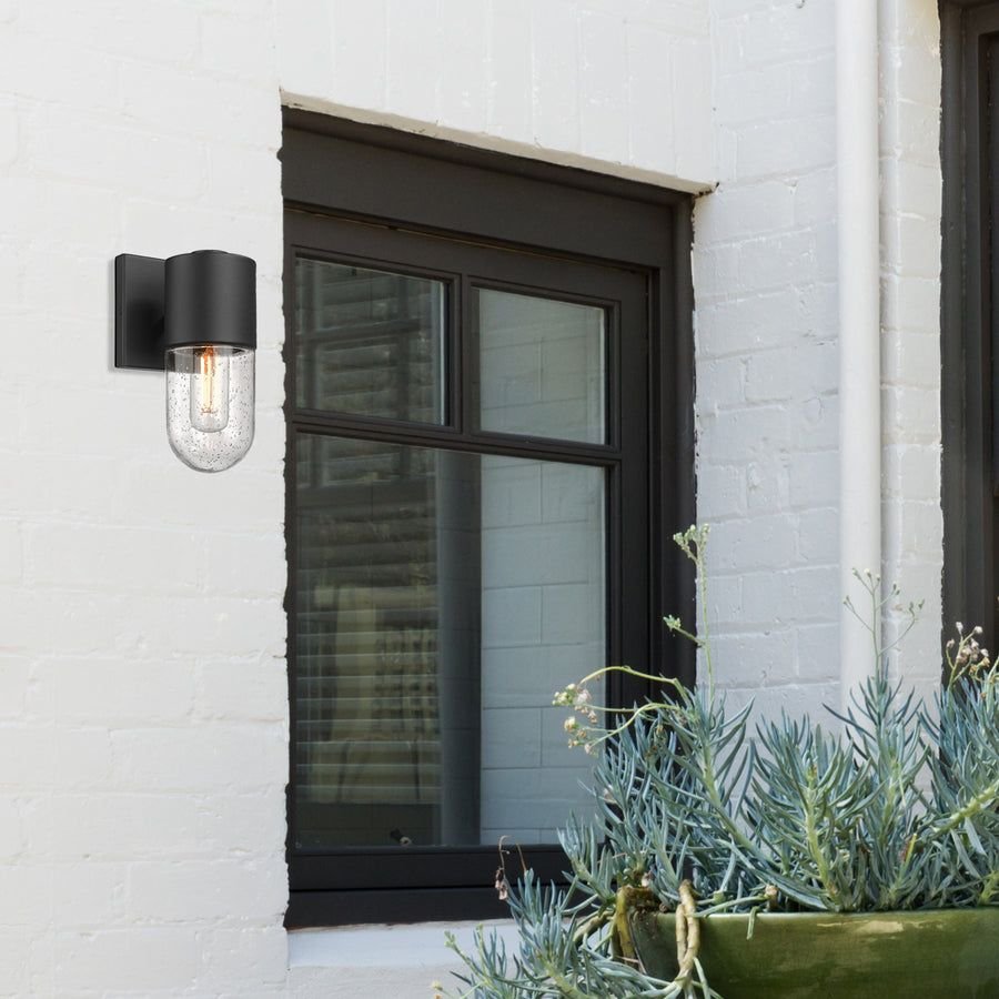 Outdoor idea with the Ezra 1 Light Wall Sconce, Golden Lighting