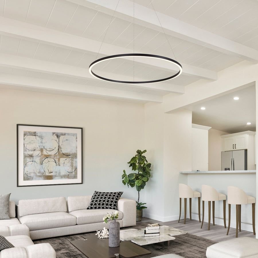 Living room idea with the VONN Tania VMC34911BL 39" ETL Certified Integrated LED Chandelier Heig, VONN