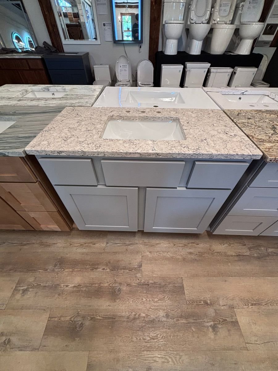Bathroom idea with the 42” KCD Vanity W/ Custom Vanity Top, Showroom