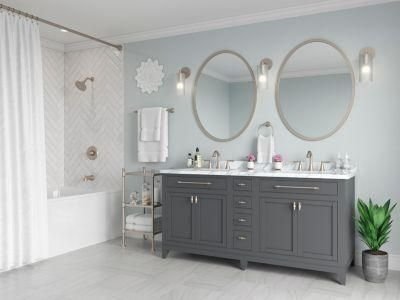 Bathroom idea with the Saxton 2-Handle 8" Widespread Bathroom Faucet in Brushed Nickel, Pfister