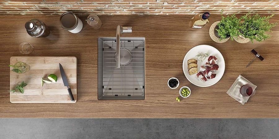 Kitchen idea with the Ruvati 16 x 18 inch Undermount Bar Prep Kitchen Sink 16 Gauge Rounded, Ruvati