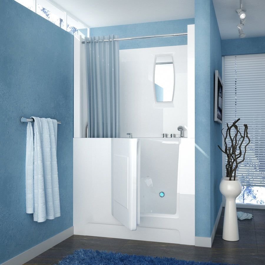 Bathroom idea with the MediTub Walk-In 27 x 47 Right Drain White Air Jetted Walk-In Bathtub, Meditub