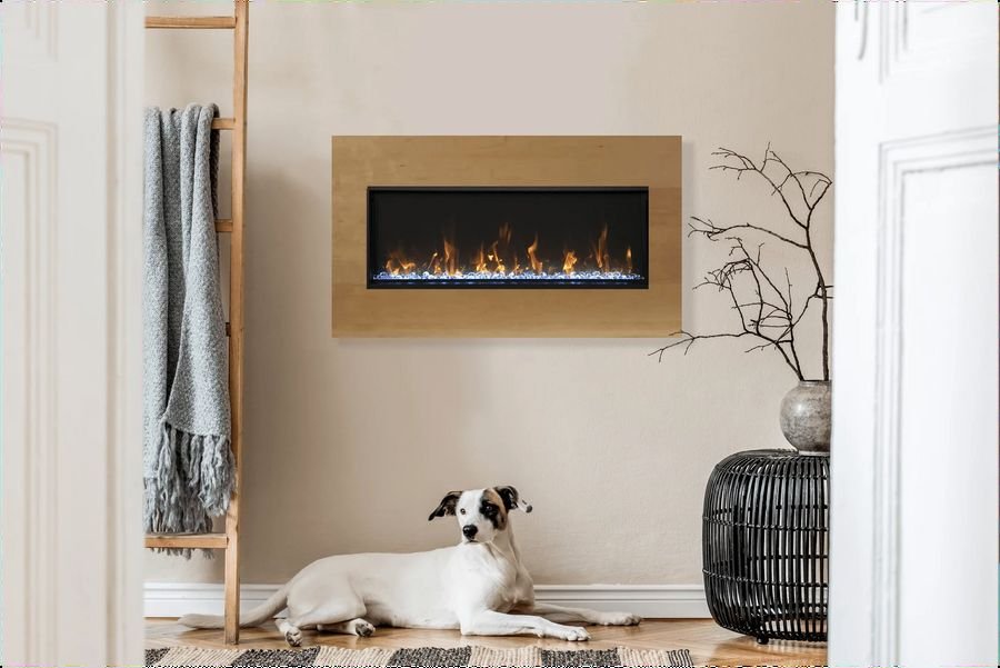 Living room idea with the Amantii BI-30-XTRASLIM Panorama Xtraslim Full View Smart Electric, Amantii