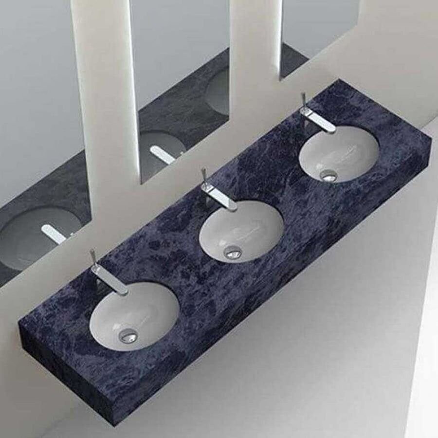 Bathroom idea with the Duravit Dune Drop-In Bathroom Sink 0481460000 White, Duravit