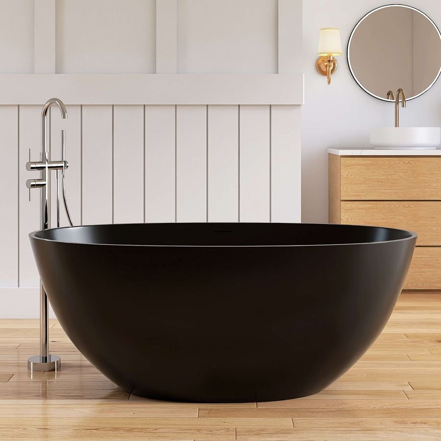 Bathroom idea with the New England Home Goods 55" Freestanding Tub Solid Surface Freestanding, New England Home Goods