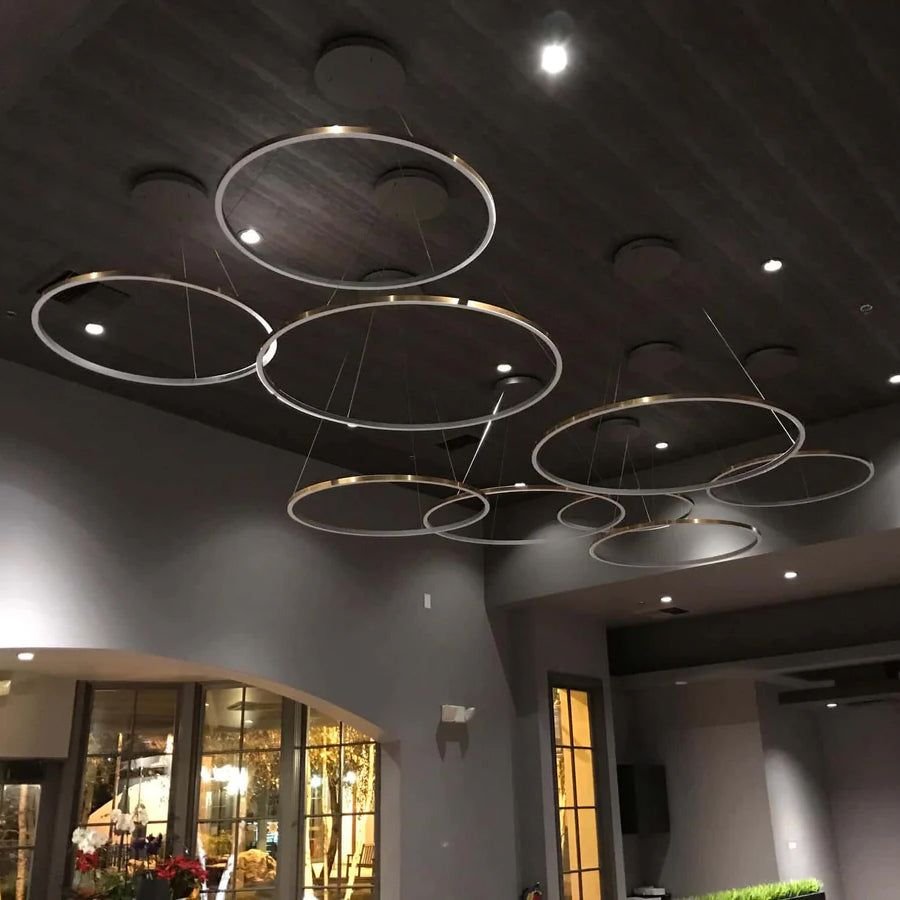 Living room idea with the VONN Tania VMC34912BL 51" ETL Certified Integrated LED Chandelier Heig, VONN