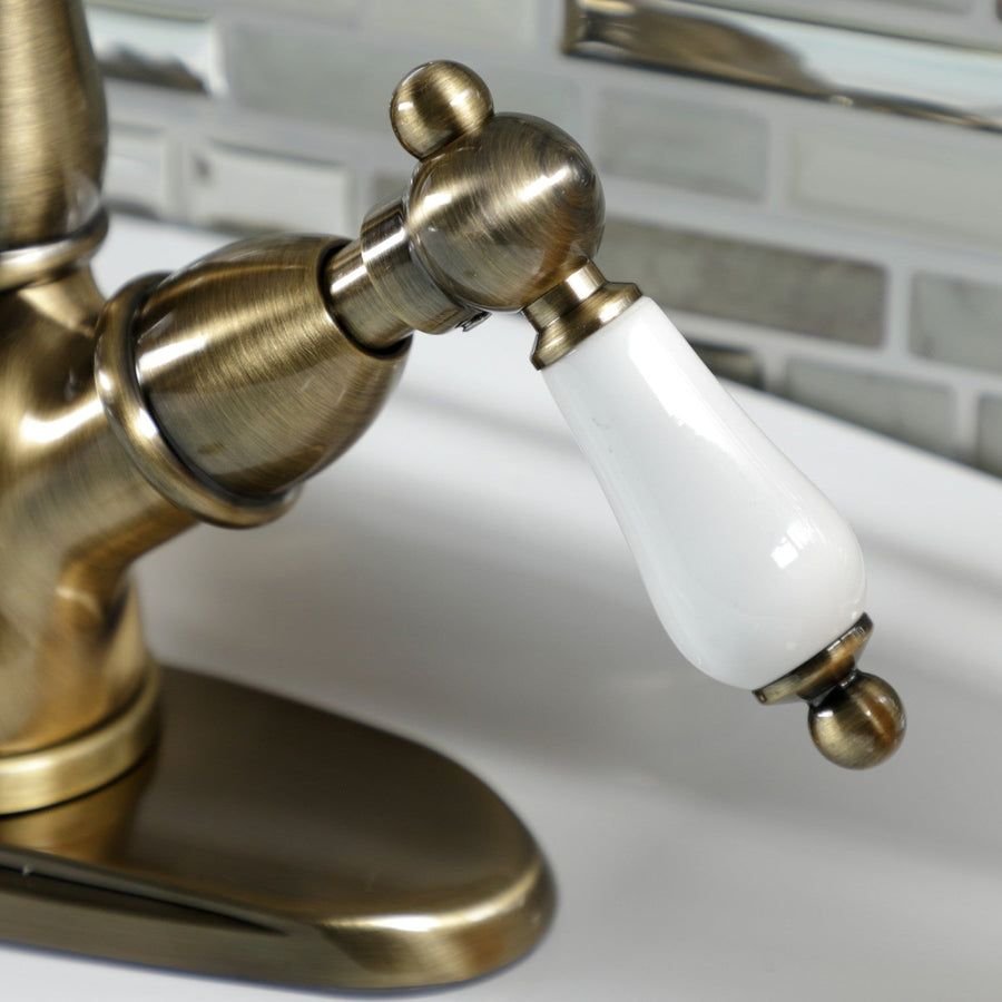 Bathroom idea with the Heritage KS1493PL Two-Handle 1-or-3 Hole Deck Mount Vessel Faucet, Ant, Kingston Brass