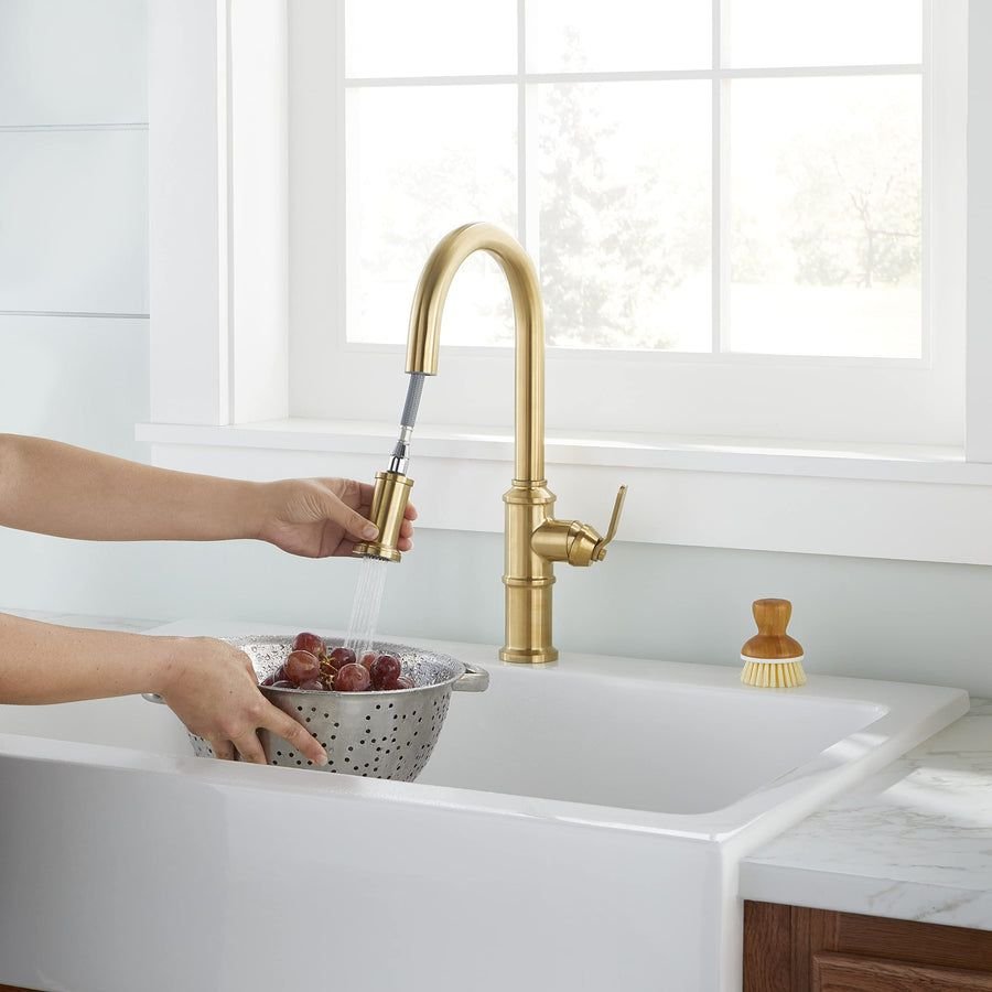 Kitchen idea with the Kinzie® Single Handle Pull Down Kitchen Faucet, Gerber